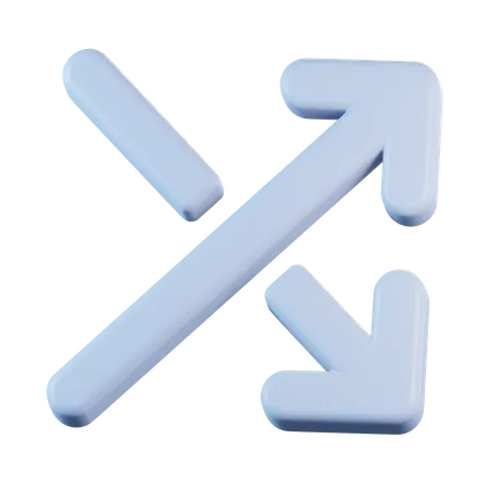 Crossed Arrows  3D Icon