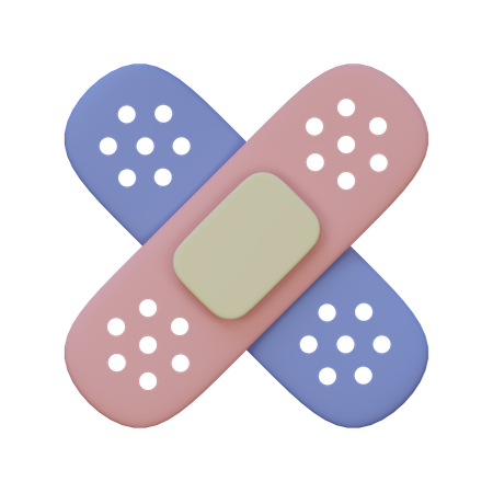 Crossed Bandage  3D Icon