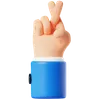 Crossed Finger Hand Gesture