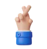 Crossed Finger Hand Gesture