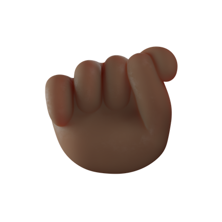 Crossed Finger Hand Gesture  3D Icon