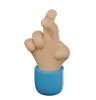 Crossed Finger Hand Gesture