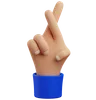 Crossed Finger hand gesture