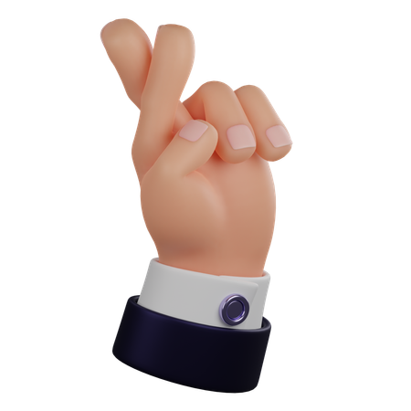 Crossed Fingers  3D Icon