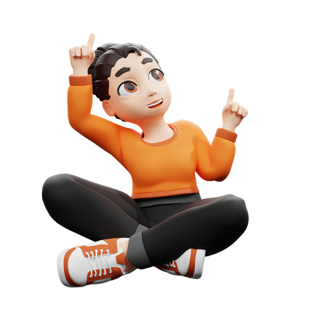 Crossed Legs Pointing Up Above  3D Illustration