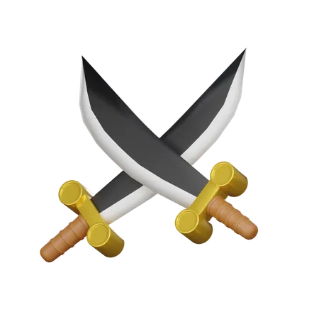 Crossed Swords  3D Icon