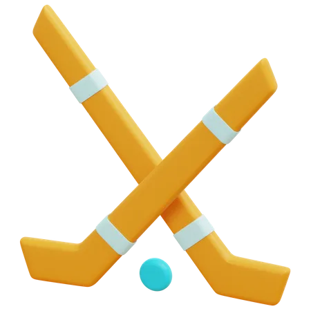 Crosses de hockey  3D Icon