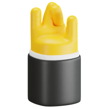 Crossing Finger Gesture  3D Icon