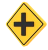 Crossroad Intersection Sign
