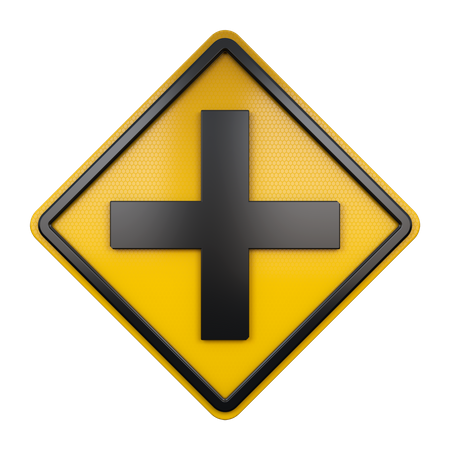 Crossroad Sign  3D Icon