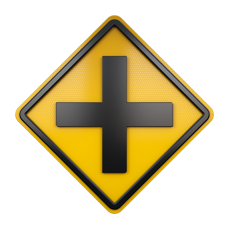 Crossroad Sign  3D Icon