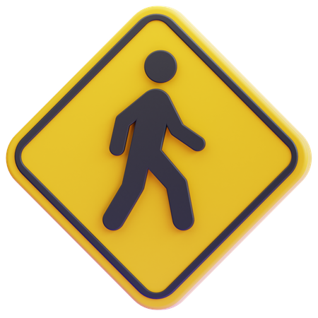 Crosswalk sign  3D Icon