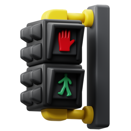 Crosswalk Signal  3D Icon