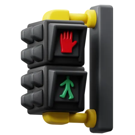 Crosswalk Signal  3D Icon