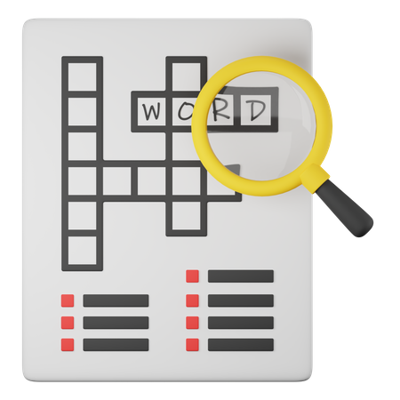 Crossword Puzzle  3D Icon