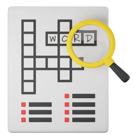 Crossword Puzzle  3D Icon