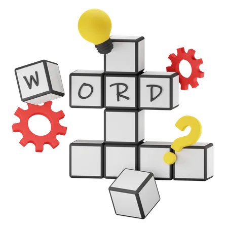 Crossword Puzzle  3D Icon