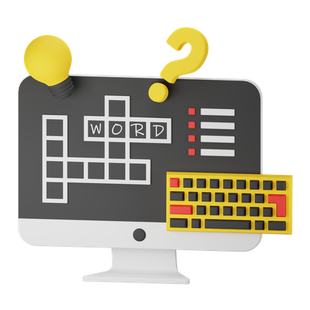 Crossword Puzzle  3D Icon