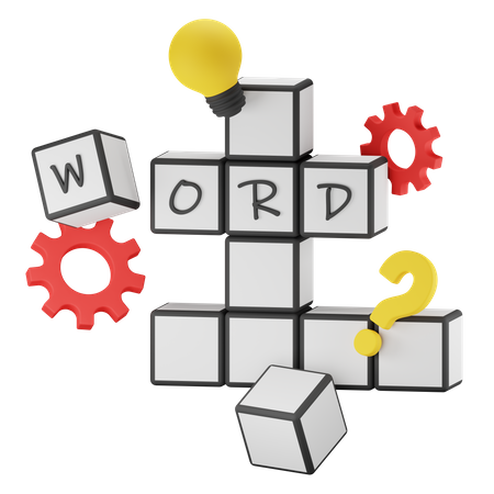 Crossword Puzzle  3D Icon