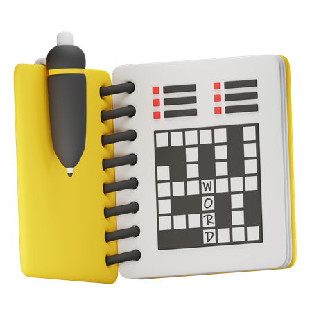 Crossword Puzzle  3D Icon