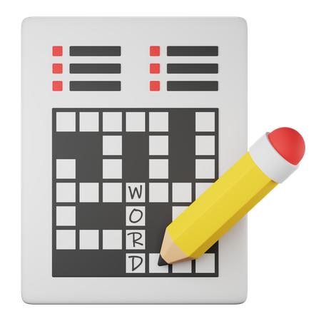 Crossword Puzzle  3D Icon