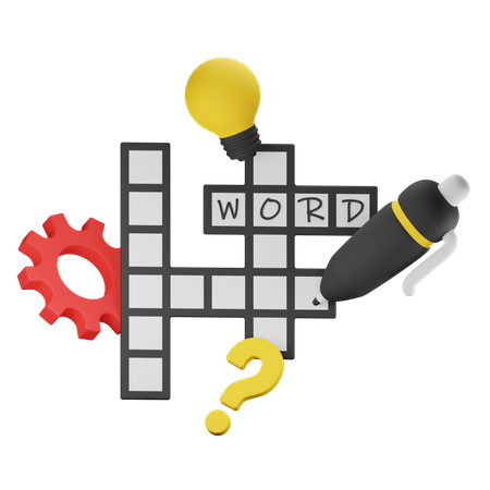 Crossword Puzzle  3D Icon