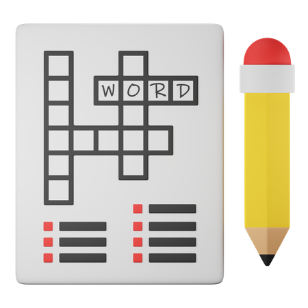Crossword Puzzle  3D Icon