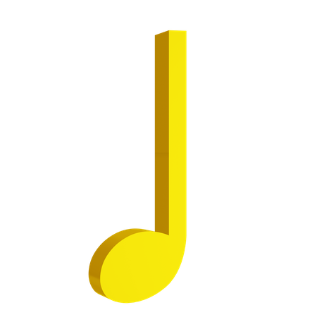 Crotchet Music Note  3D Icon