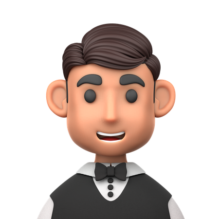 Croupier Man  3D Icon