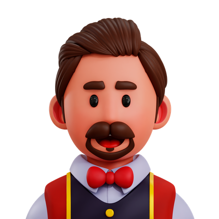 Croupier Man  3D Icon