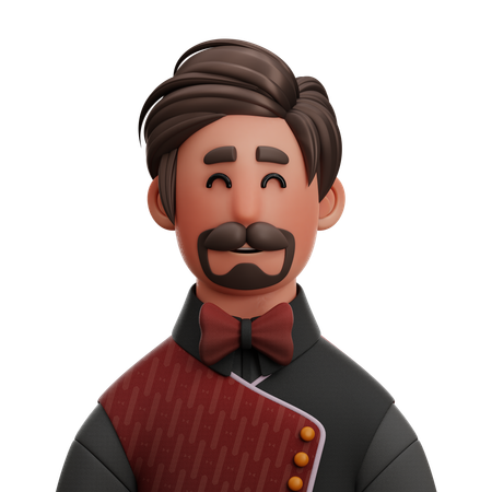 Croupier Man  3D Icon