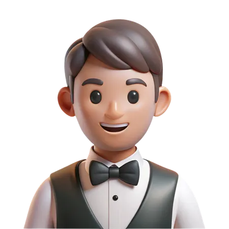 Croupier Man Avatar  3D Icon
