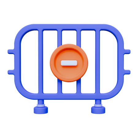 Crowd Control Barrier  3D Icon