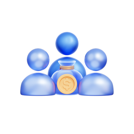 Crowdfunding  3D Icon