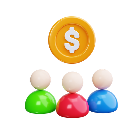 크라우드 펀딩  3D Icon