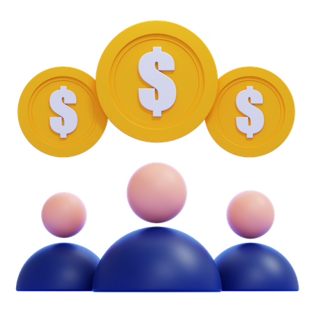 Crowdfunding  3D Icon