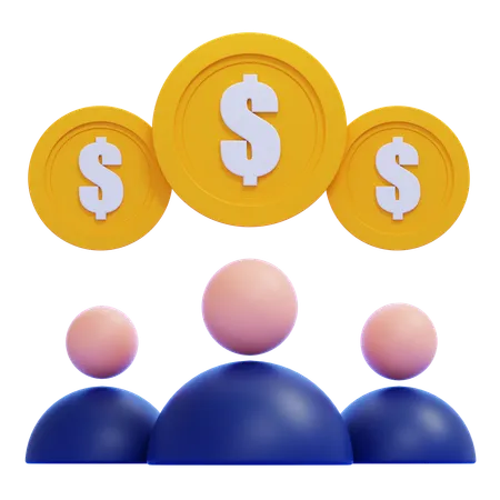 Crowdfunding  3D Icon