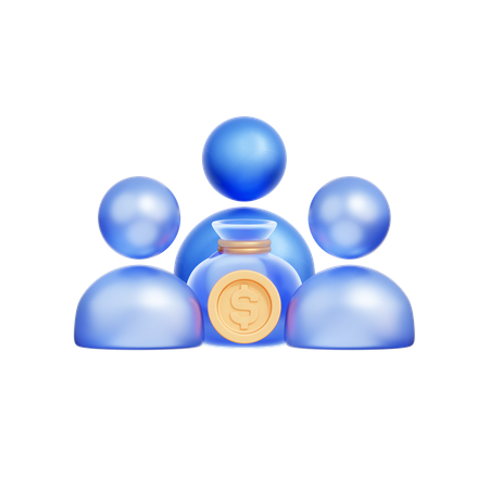 Crowdfunding  3D Icon