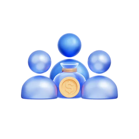 Crowdfunding  3D Icon