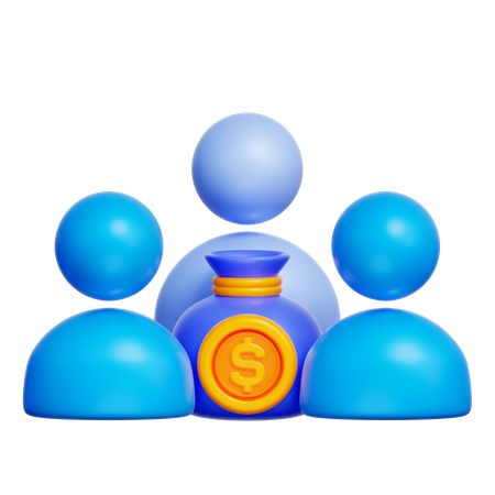 Crowdfunding  3D Icon