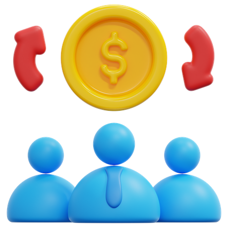 Crowdfunding  3D Icon