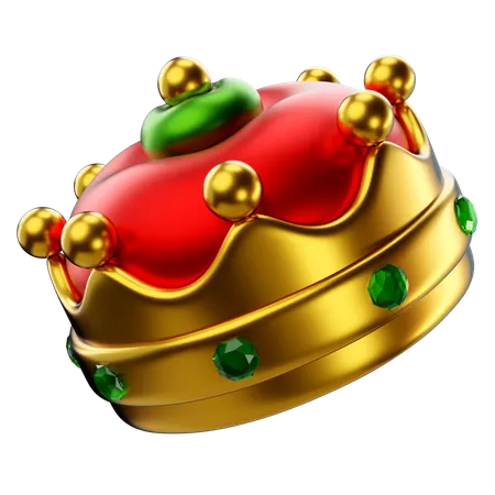 3 D Rendering Of Christmas Crown Icon 3D Icon