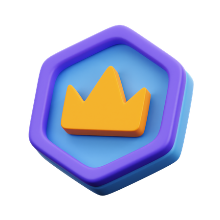 Crown Badge  3D Icon