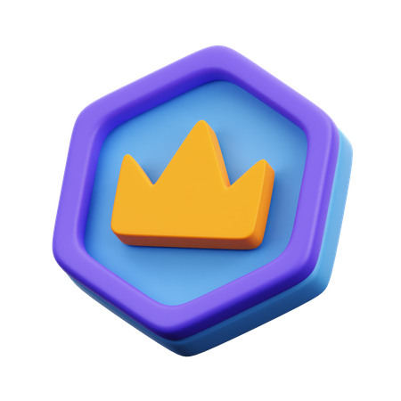 Crown Badge  3D Icon