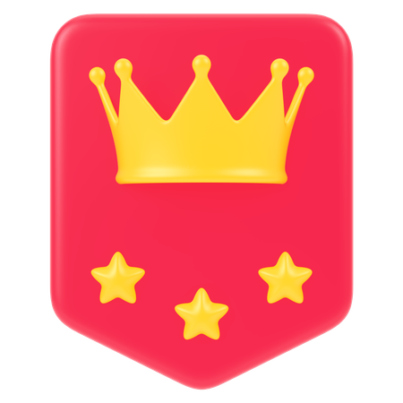 Crown Badge  3D Icon