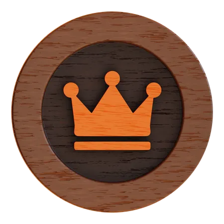 Crown Button  3D Icon