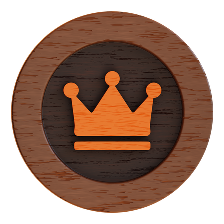 Crown Button  3D Icon