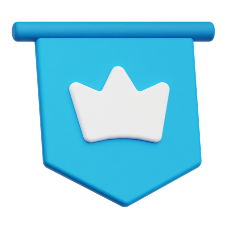 王冠旗  3D Icon