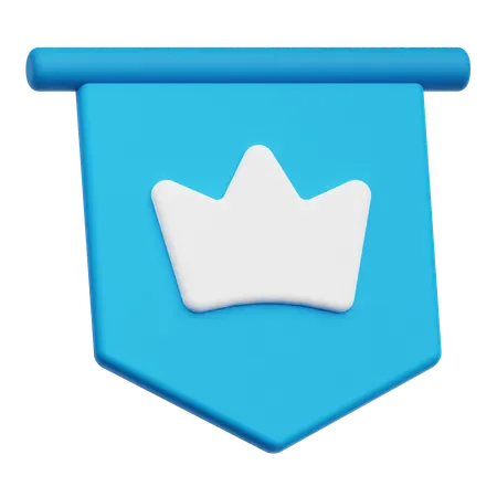 王冠旗  3D Icon