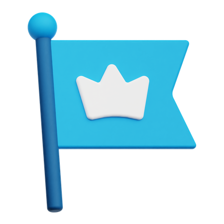 王冠旗  3D Icon